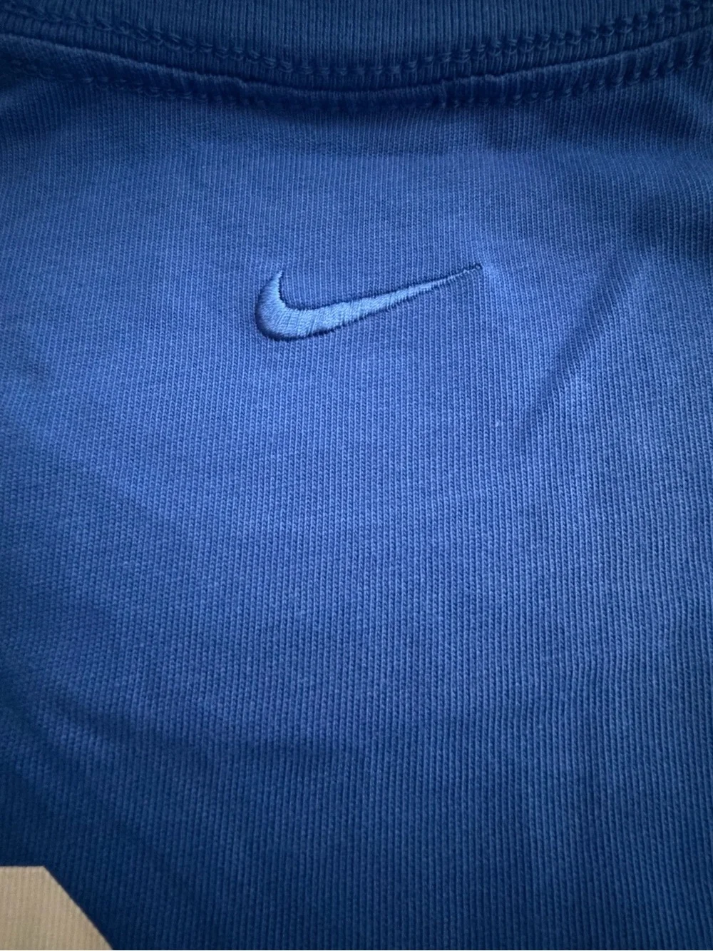 Nike Mamba Script Logo Tee - Blue with White & Red Accents